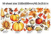 Наклейка виниловая Zatarga "Осенние мотивы" размер листа набора М 1100х500мм матовая