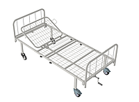 Ліжко медичне функціональне АТОН КФ-2-МП-БМ-К125 з металевими бильцями та колесами125 мм, без матрацу