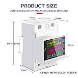 Електро лічильник на DIN рейку з LED-екраном "ВСЕ В ОДНОМУ" AT4PW 100A Tuya WIFI Bluetooth, фото 4