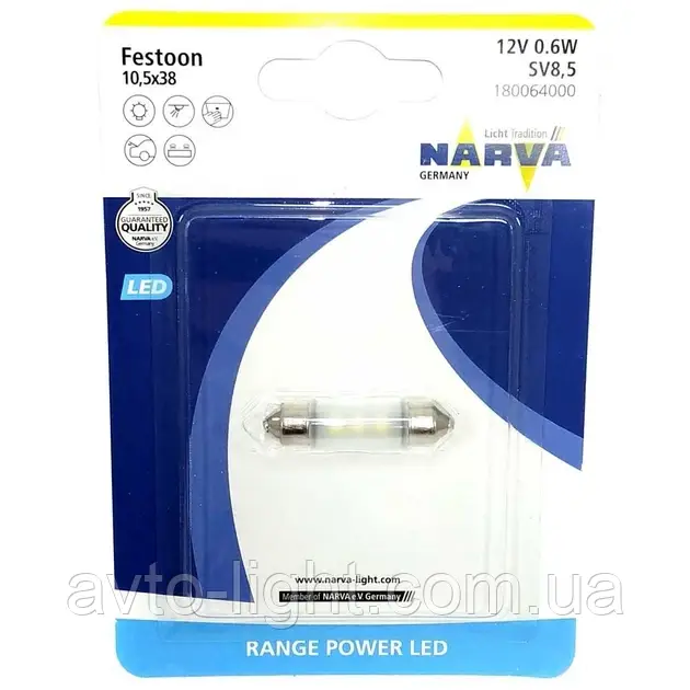 Narva 18006-01B С5W 12 V SV8.5 LED 0.6 W 6000 K