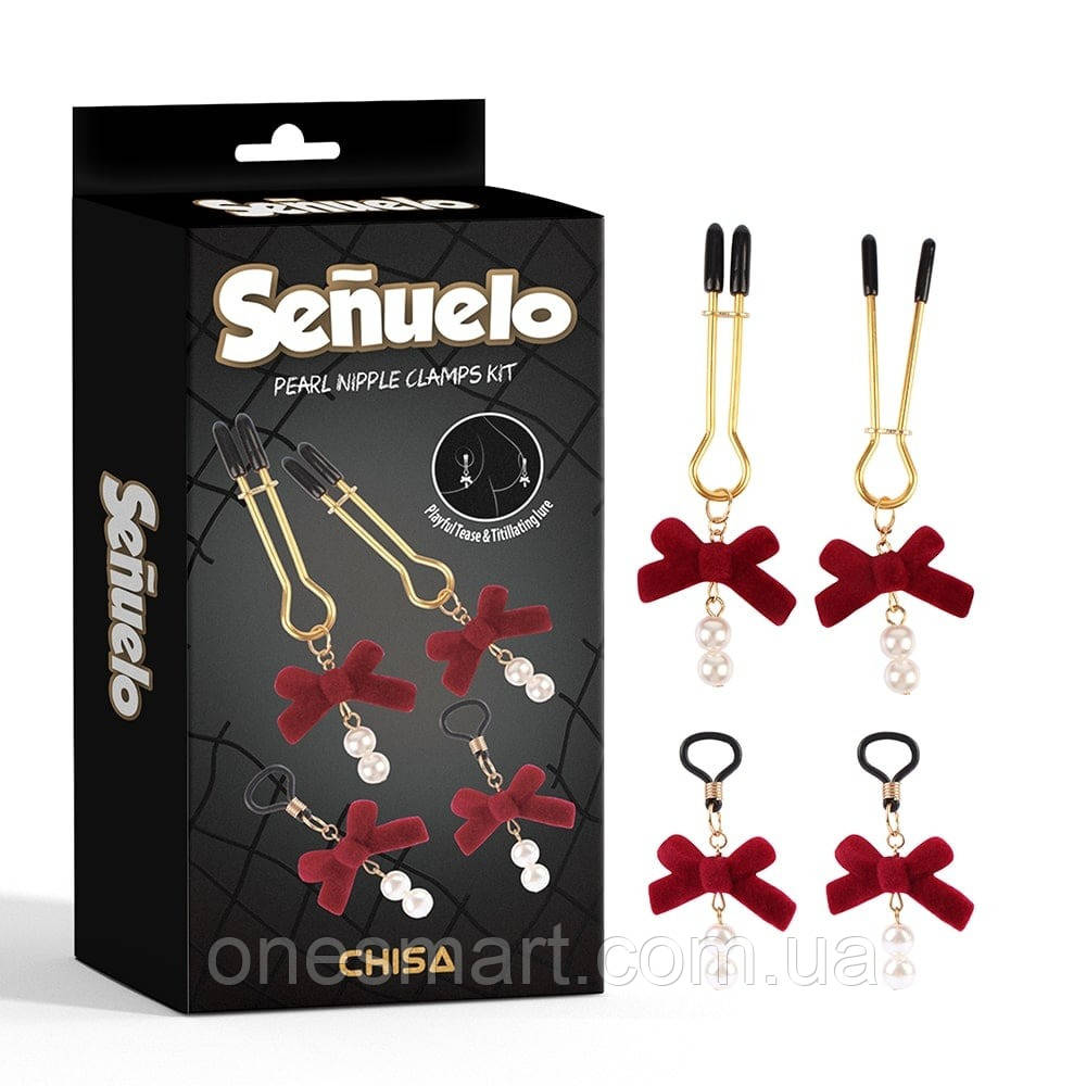 Затискачі на соски CHISA Pearl Nipple Clamps Kit-Senuelo