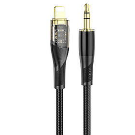 Аудіокабель HOCO UPA25 lyansparent Discovery Edition Digital audio conversion cable iP Black ly