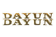 Наклейка буквы DAYUN (19х4см, 2шт, золотые) (#DYN)