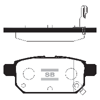 Колодки гальмівні дискові ЗАДН SUZUKI SWIFT IV 1.2, 1.3 DDIS, 1.6 10/10- SP1634