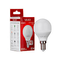 LED лампа Е14 G45 8W нейтральная белая 4100К SIVIO