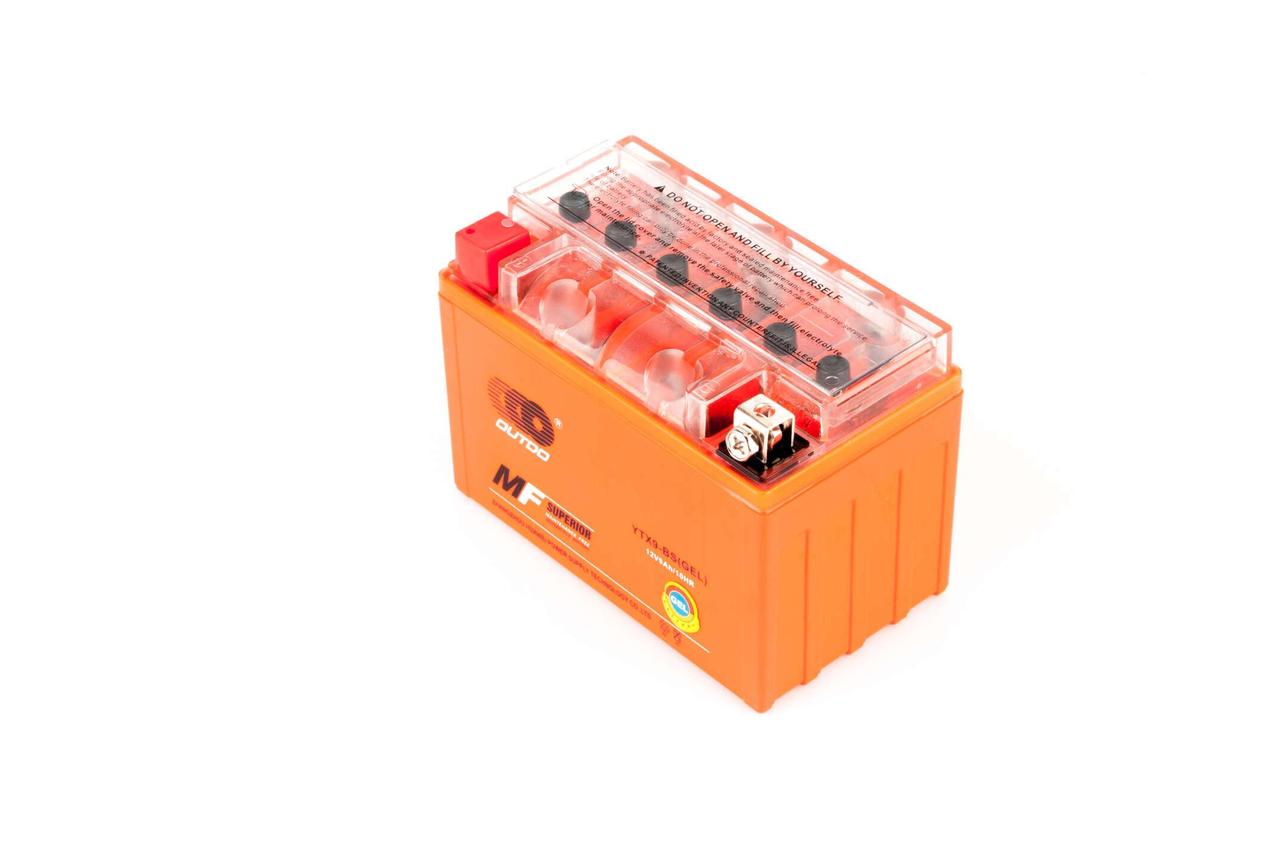 Аккумулятор 12v 9а гелевый 151x86x106, оранжевый, mod:ytx9-bs outdo - фото 1 - id-p1688353522