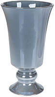 Ваза ceramic Кубок 26.5см, серый перламутр Bona DP67943 TH, код: 6675027