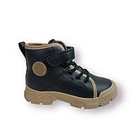 Детские/подростковые ботинки, черные, стильные, высокие JG № С 30759-30 (р. 31-36)