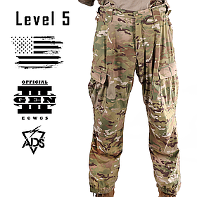 Штани ECWCS Gen III Level 5, Розмір: Small Regular, Колір: MultiCam, Soft Shell