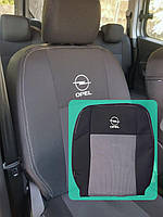 Чехлы для Opel Omega (B) с 1999-03 на кресла черно-серые, чехлы автонакидки для сидений защитные мягкие