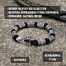 Браслет чоловічий із паракорду та сталі VIKINGS AXES чорний з Датською сокирою 16-18 см, фото 2