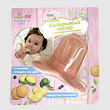 Ніблер силіконовий Kinderenok Nibi Teether 2in1 Рожевий 270121, фото 4