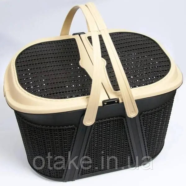Кошик для пікніка євров'язка Irak Plastik SP-125 Коричневий, фото 1