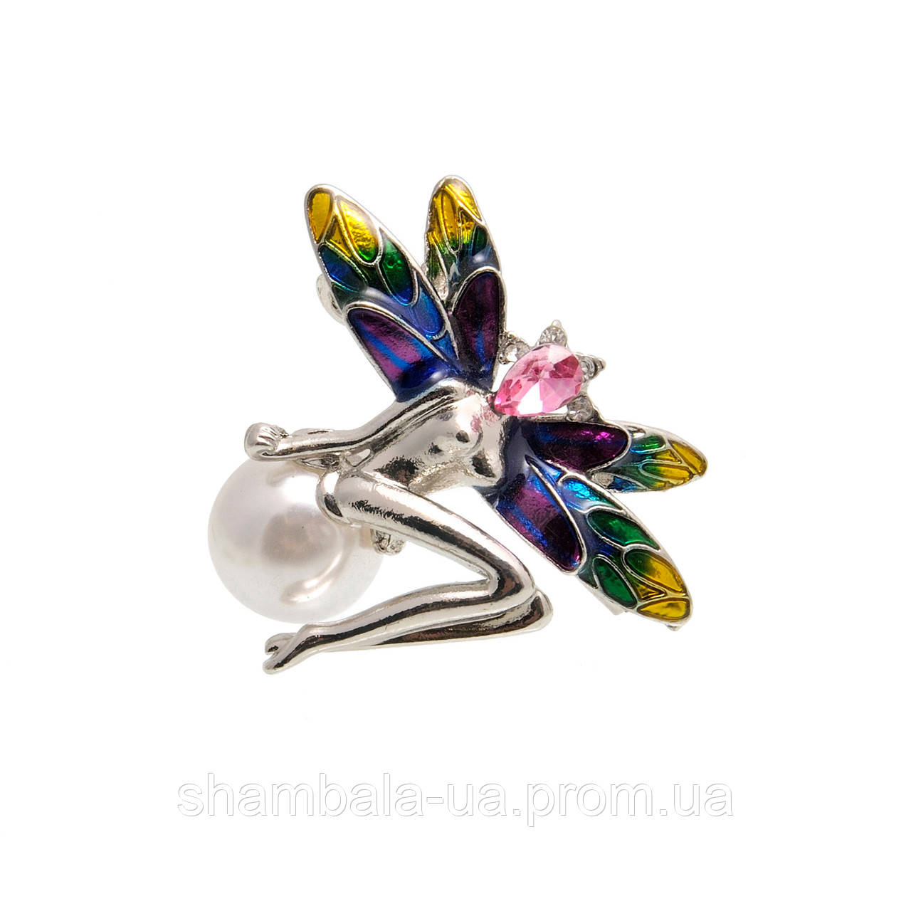 Брошка Fashion Jewerly "Ельф з перлами" (049861)