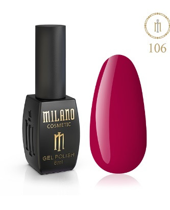 ГЕЛЬ ЛАК MILANO 8 МЛ № 106 гелевий лак для манікюру для LED лампи красивий манікюр, фото 1