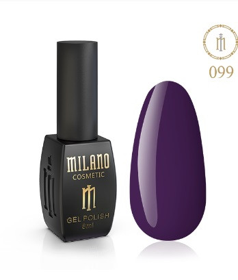 ГЕЛЬ ЛАК MILANO 8 МЛ № 099 гелевий лак для манікюру для LED лампи красивий манікюр, фото 1