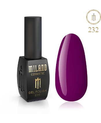 ГЕЛЬ ЛАК MILANO 8 МЛ № 232 гелевий лак для манікюру для LED лампи красивий манікюр