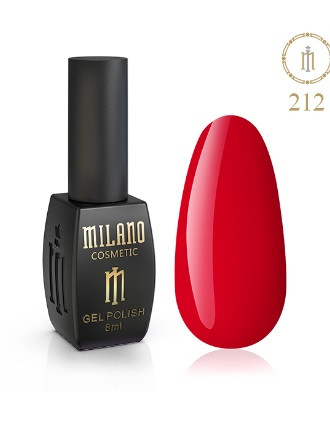 ГЕЛЬ ЛАК MILANO 8 МЛ № 212 гелевий лак для манікюру для LED лампи красивий манікюр, фото 1