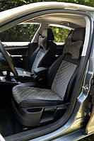 Чехлы на сиденья (Ауди А4 Б9) Audi A4 V (B9) 2015-2020 универсал (Аригона + алькантара премиум)