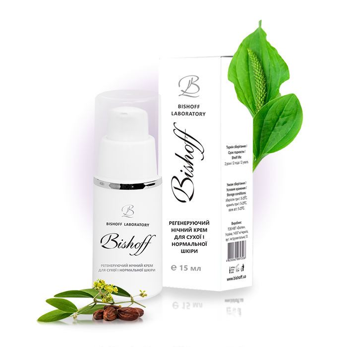 Регенеруючий нічний крем для нормальної та сухої шкіри, 15 мл