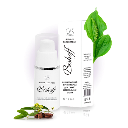 Регенеруючий нічний крем для нормальної та сухої шкіри, 15 мл, фото 1