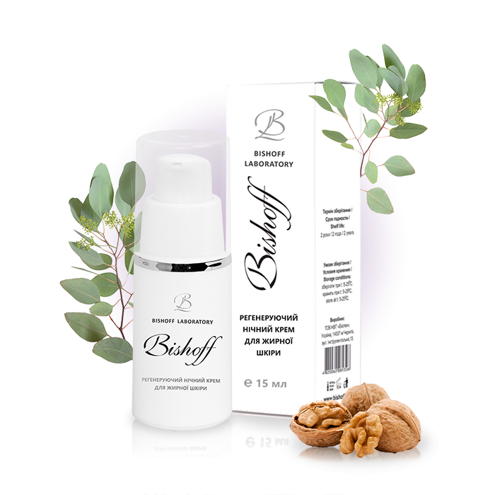 Крем Bishoff Регенеруючий нічний для жирної шкіри 15 мл K16/15