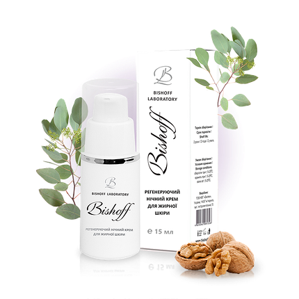 Крем Bishoff Регенеруючий нічний для жирної шкіри 15 мл K16/15, фото 1