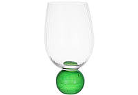 Набор (6шт.) стаканов на зеленой ножке-шаре Bauble 450мл, стекло