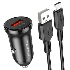 АЗУ BOROFONE 2В1 BZ18 TYPE-C QC3.0 (1USB/3.0A) 48 чорний