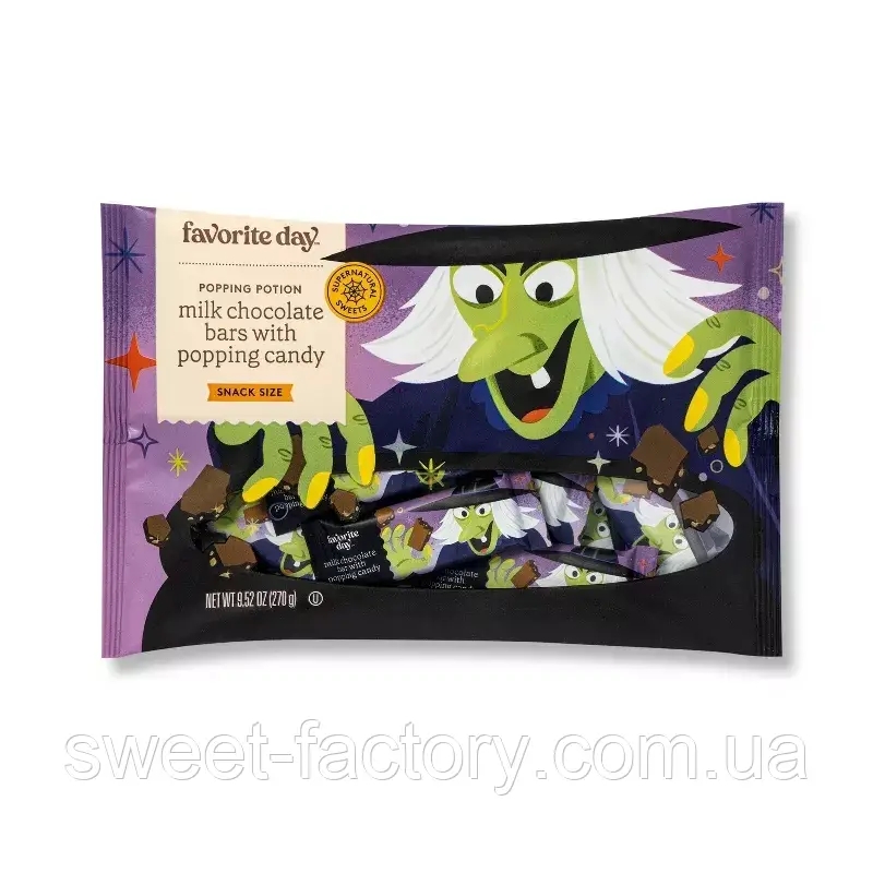 Батончики Favorite Day Halloween Milk Chocolate Bars with Popping Candy с леденцами 19s 270g