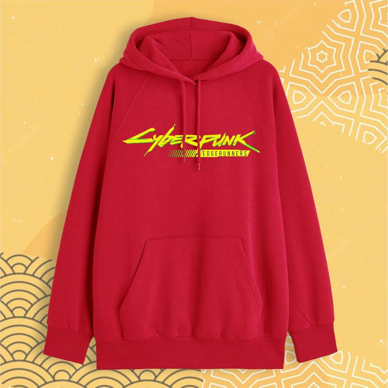 Худи "Киберпанк: бегущие по краю" Logo - Красный - XS