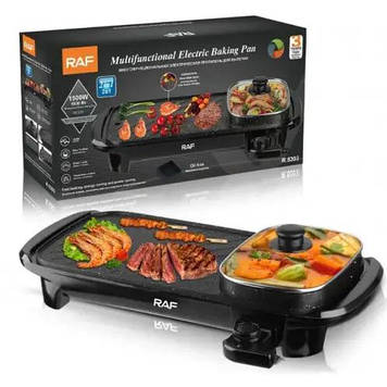 Багатофункціональний електричний лист для випічки RAF-R.530 гриль-барбекю