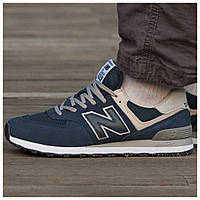 Мужские / женские кроссовки New Balance 574 Blue, унисекс синие замшевые кроссовки нью беленс 574 ню NB 574