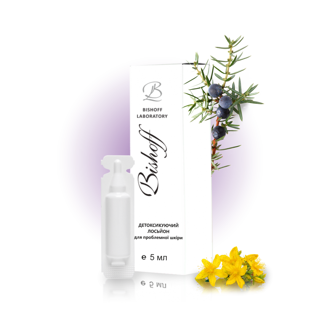 Mini Детоксикуючий лосьйон для проблемної шкіри з екстрактом ялівцю і звіробою, 5 мл L105