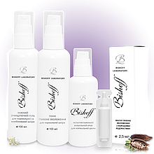 Набір Bishoff Базовий догляд для нормальної шкіри на 1 місяць 100 мл/100 мл/30 мл/2,5 мл /