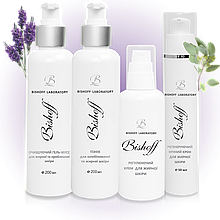 Набір Bishoff Щоденний догляд для жирної шкіри на 2 місяці 200 мл/200мл/60 мл/50мл NE 1/200