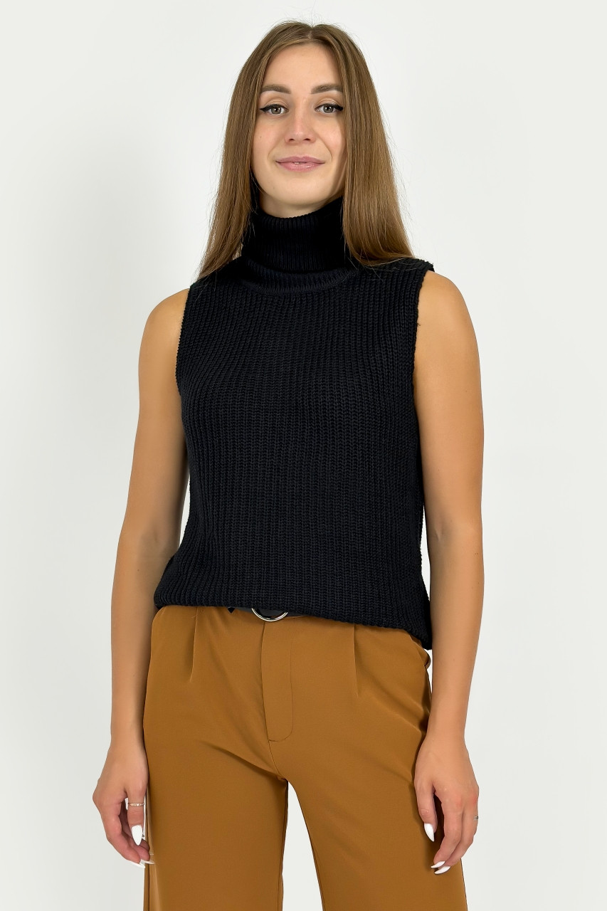 Трикотажний жилет Stradivarius 6925/415/001 чорний S