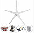 Вітрогенератор/ Вітрова турбіна VEVOR  макс. 500 Вт 12v  5 лопаcтей  FT-500, фото 3