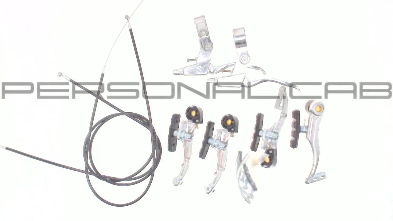 Тормоз велосипеда v-brake хром +2 ручки, +2 троса l-1123/720мм. ykx (ID ...