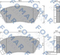 Колодки гальмівні дискові ПЕРЕДН NISSAN SUNNY N14 FO 484081