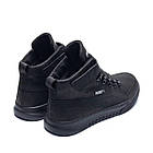 Шкіряні чоловічі теплі зимові черевики з натуральним хутром Puma Black чорні чоловіче комфортне зимове взуття з натуральної шкіри, фото 2