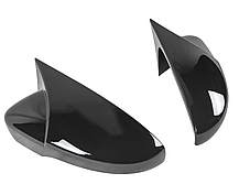 Накладки на дзеркала VW (Фольцваген) Passat B7/CC, Beetle, Jetta 6, Scirocco, EOS Чорний Глянець (стиль GTI), фото 5