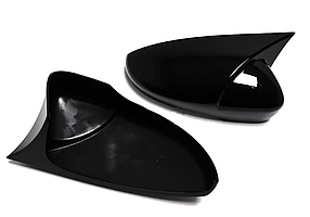 Накладки на дзеркала VW (Фольцваген) Passat B7/CC, Beetle, Jetta 6, Scirocco, EOS Чорний Глянець (стиль GTI)