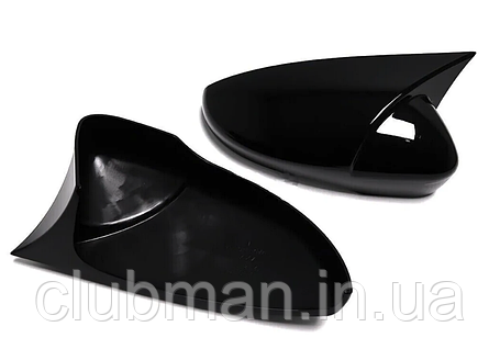 Накладки на дзеркала VW (Фольцваген) Passat B7/CC, Beetle, Jetta 6, Scirocco, EOS Чорний Глянець (стиль GTI), фото 1