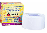 Пластир медичний RiverPlast тип Класичний (на бавовняній основі) 3x500 “IGAR”