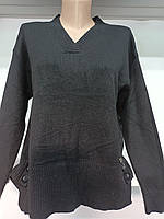 Женский свитер с мысом и разрезами ро бокам 50 -52 размерах