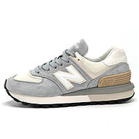 Мужские / женские кроссовки New Balance 574 Legacy Grey Beige, серые нью беленс беланс 574 NB 574 легаси