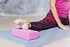 Блоки для йоги 2 шт. (пара) PowerPlay 4006 Yoga Brick EVA Рожеві, фото 10