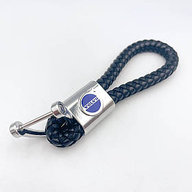 Брелок для ключів шкіряний косичка Volvo (Вольво)