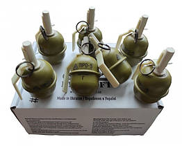 Навчальні гранати з активною чекою РГД-5 НАБОР 12 шт. Наповнювач: горох